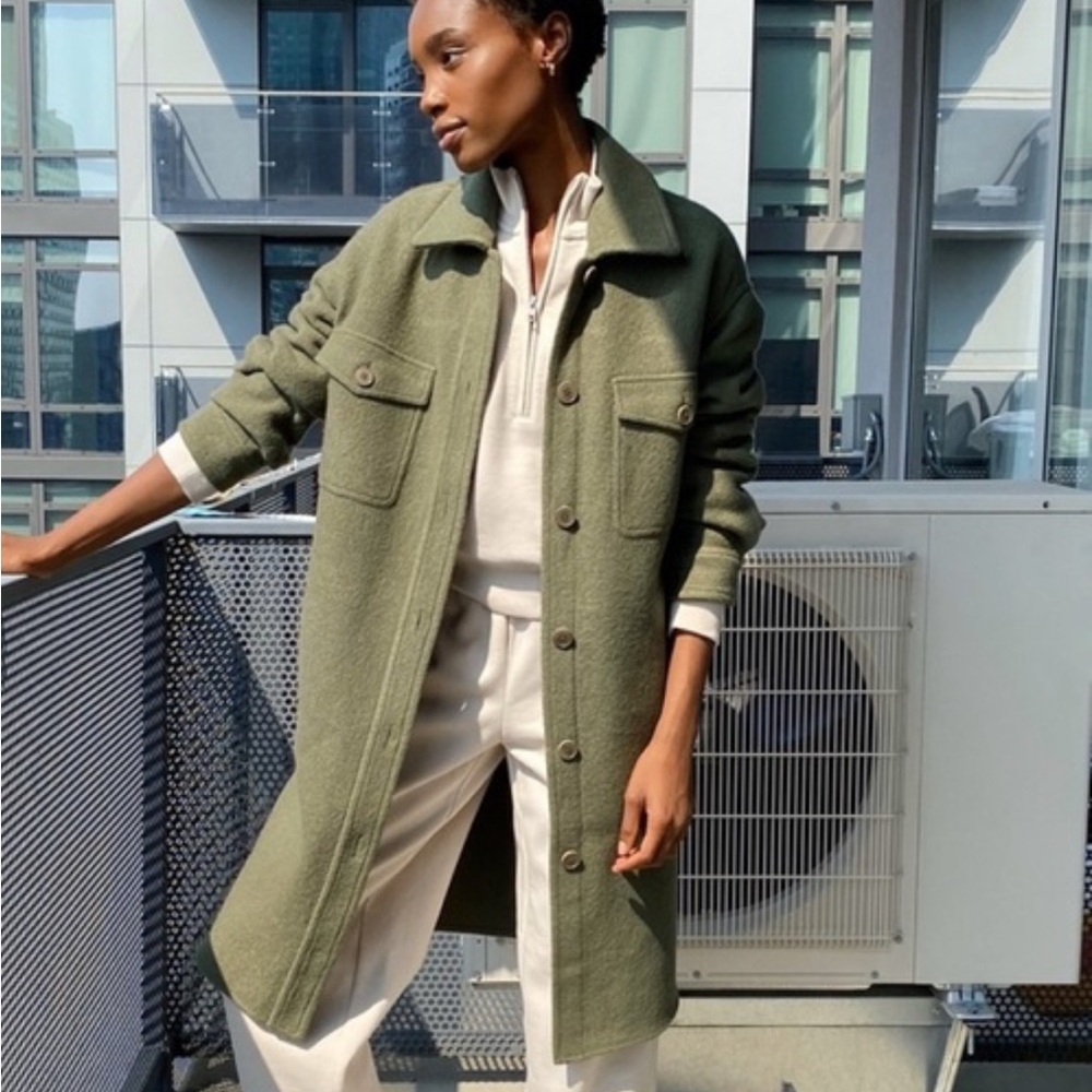 Aritzia Green Long Ganna Jacket